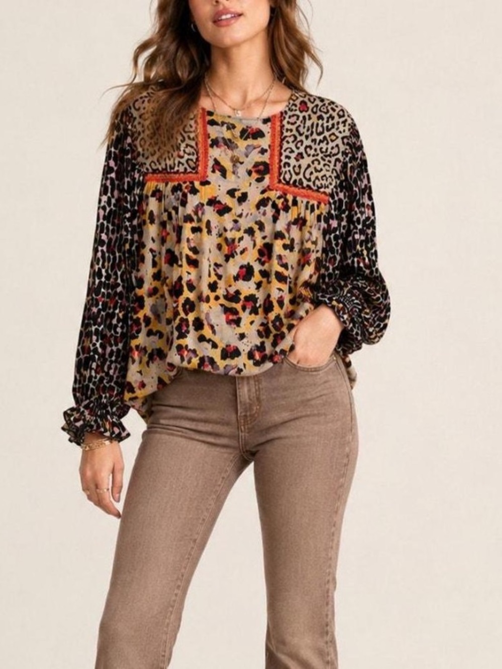 Anthropologie Blnk London Miranda peasant blouse